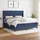 vidaXL Boxspringbett mit Matratze Blau 180x200 cm Stoff