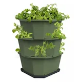 Gusta Garden Kartoffelturm Paul Potato Hochbeet 3 Etagen 44 x 50 x 44 cm Dunkelgrün