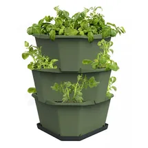 Gusta Garden Kartoffelturm Paul Potato Hochbeet 3 Etagen 44 x 50 x 44 cm Dunkelgrün