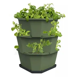 Gusta Garden Kartoffelturm Paul Potato Hochbeet 3 Etagen 44 x 50 x 44 cm Dunkelgrün