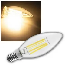 McShine Filament LED Kerzenlampe E14 6 W warmweiß