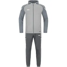 Jako Trainingsanzug Polyester Performance mit Kapuze soft grey/steingrau 140