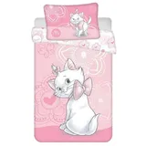 Jerry Fabrics Disney Marie Aristocats, 100% Baumwolle, Bettbezug 100x135 cm & Kissenbezug 40x60 cm