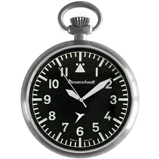 Messerschmitt ME-TAU-2 Taschenuhr im Fliegeruhren-Stil mit Kette