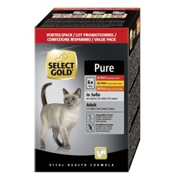 SELECT GOLD Adult Pure in Soße Multipack 6x85g