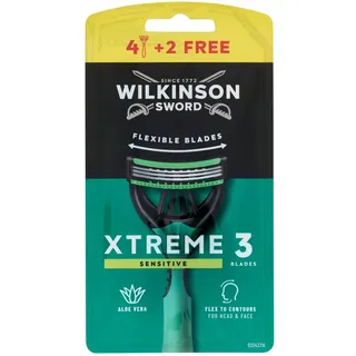 Wilkinson Sword Xtreme 3 Sensitive Einwegrasierer Einmalrasierer, 6 St