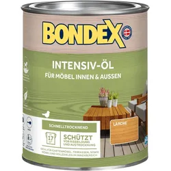 BONDEX Intensiv-Öl, wasserbasiert, beschleunigte Trocknung, 0,75 l, Lärche
