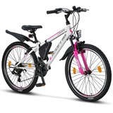 Licorne Bike Guide Premium Mountainbike in 20, 24 Zoll - Fahrrad für Mädchen, Jungen, Herren und Damen - Shimano 21 Gang-Schaltung,