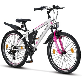 Licorne Bike Guide Premium Mountainbike in 20, 24 Zoll - Fahrrad für Mädchen, Jungen, Herren und Damen - Shimano 21 Gang-Schaltung,