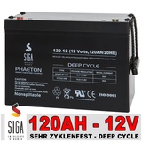 Solarakku 120Ah 12V AGM Gel Batterie Solarbatterie Wohnmobil Boot Batterie 100Ah extrem zyklenfest