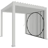 Biohort Lamellenseitenwand für Pergola 2 Stück 1,93 x 2,35 m Quarzgrau-Metallic