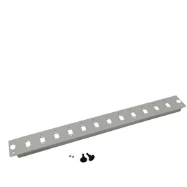 helos LWL 19" Breakoutbox Frontplatte 12-Fach unbestückt grau