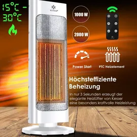 Kesser Heizlüfter 2000 W Weiß