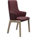 Stressless® Polsterstuhl Laurel, High Back mit Armlehne, Größe L, mit abgerundeten Beinen in Walnuss rot