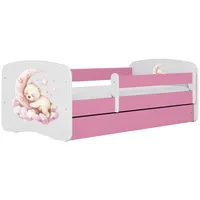 Raumhirsch furniture Kinderbett, Rosa, Holzwerkstoff, Holzwerkstoff, 1 Schubladen, 80x180