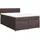 vidaXL Boxspringbett mit Matratze Dunkelbraun 140x200 cm Stoff