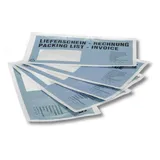 Livepac-Office 100 Lieferscheintaschen / DIN lang / "Lieferschein-Rechnung" / Farbe: hellblau