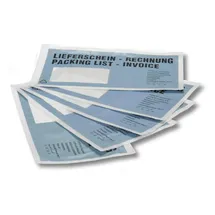 Livepac-Office 100 Lieferscheintaschen / DIN lang / "Lieferschein-Rechnung" / Farbe: hellblau