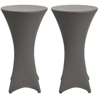 Beautissu Stella Stehtischhusse – 80 cm Anthrazit
