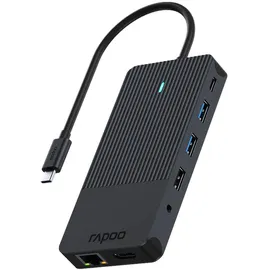 Rapoo UCM-2006 USB-C Multiport Adapter, 12in1, Grau