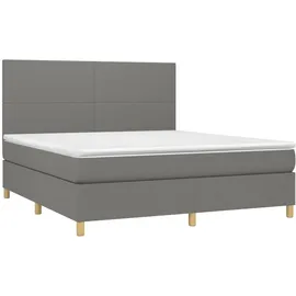 vidaXL Boxspringbett 180 x 200 cm Dunkelgrau