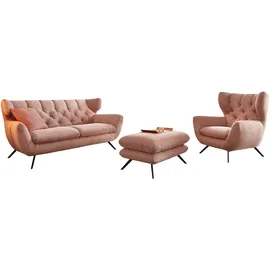 KAWOLA Sitzgruppe CHARME Rosé Cord