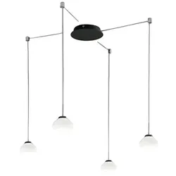 Arabella LED-Hängeleuchter aus Metall und weißem mundgeblasenem Glas 3547-49-102 Fabas Luce
