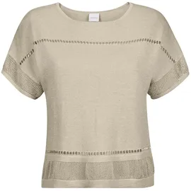 Madeleine Longpullover mit Glanz-Effekt Kiesel 48