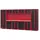 feistos Werkstattschrank Metall 396x46x198 cm Schwarz/Rot