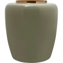Dekovase KAYOOM "Vase Artisse 125", mint, gold, B:34cm, Vasen, Dekorative Metall-Vase, glanzvoll lackiert, Innenversiegelung