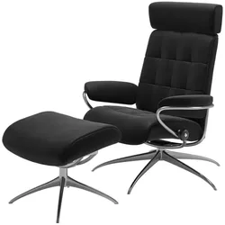 Stressless Relaxsessel mit Hocker  London ¦ schwarz ¦ Maße (cm): B: 80 H: 111 T: 74.0