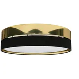 Licht-Erlebnisse Deckenlampe Metall Stoff rund Ø 60 cm Schwarz Gold