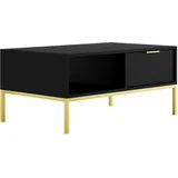 petits-meubles Couchtisch Seattle Schwarz 100 x 45,4 x 60 cm