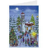Richard Sellmer Verlag Postkarten-Adventskalender "Heilig Abend an der Kirche"