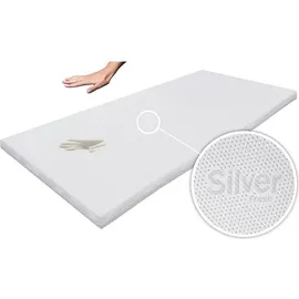 Matratzen Perfekt Viscotopper Silver Fresh 120 x 200 cm Weiß