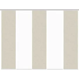 HOME WOHNIDEEN Schiebegardine HOME WOHNIDEEN "PIVE 5er SET" Gr. 1, grau (taupe), B:60cm H:245cm, Polyester, Gardinen, Schiebevorhang Digidruck 5er Set PIVE