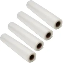 casativo 4 Profi Vakuumier-Folienschläuche für Balken-Vakuumierer 28 x 500 cm, Lebensmittelverpackung, Transparent