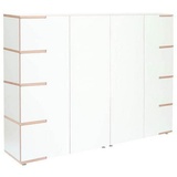 Xxxl Highboard, Weiß, Buche, Holzwerkstoff, 3 Fächer, 200x145x45 cm, Beimöbel erhältlich, in verschiedenen Größen stehend, Wohnzimmer, Kommoden & Sideboards, Highboards