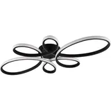 Trio Leuchten Fly LED Deckenleuchte Schwarz, 83cm
