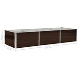 vidaXL Garten-Hochbeet verzinkter Stahl 240 x 80 x 45 cm Braun