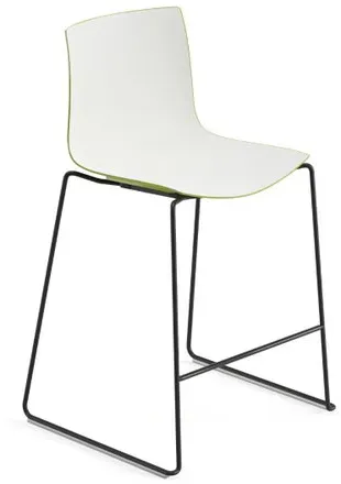 Arper Barhocker Catifa 46 zweifarbig Kufengestell Schwarz