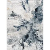 Livabliss Kurzflorteppich, Grau, Blau, Textil, Abstrakt, Rechteckig, 160x220 cm, Oeko-Tex® Standard 100, in verschiedenen Größen erhältlich, Teppiche & Böden, Teppiche, Moderne Teppiche