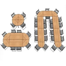 Hammerbacher Tischplatte KP16 lichtgrau rechteckig 160,0 x 80,0 x 2,5 cm