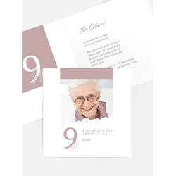 Einladungen zum Geburtstag  selbst gestalten mit Spruch und Fotos im Onlinedesigner bei Meine-Kartenmanufaktur.de