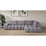 otto home Ecksofa OTTO HOME "AZITA L-Form, XL 296 cm - Designsofa in Bubble-Optik", grau (hellgrau), B:296cm H:89cm T:176,5cm, 100% Polyester, Sofas, Ecksofa, lose Rückenkissen, traumhafte Steppung