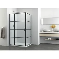 SANOTECHNIK Dusch-Pendeltür »Elite Black«, 118-120 cm Breite