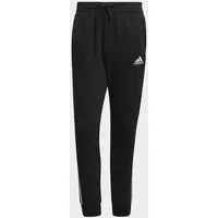 adidas Essentials French Terry Tapered Cuff 3-Streifen Hose Black / White L