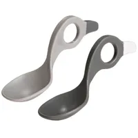 I Can I Can, Kindergeschirr + Kinderbesteck, Babylöffel Set Hellgrau / Grau