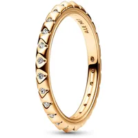 Pandora Damenring Pyramiden Goldfarben, 56/17,8