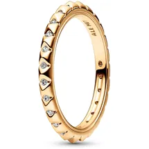 Pandora Damenring Pyramiden Goldfarben, 56/17,8